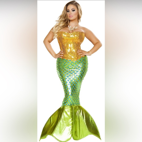 ROMA 2pc Sexy Seductive Siren Of The Sea Mermaid  Halloween Costume Size M - Picture 3 of 13